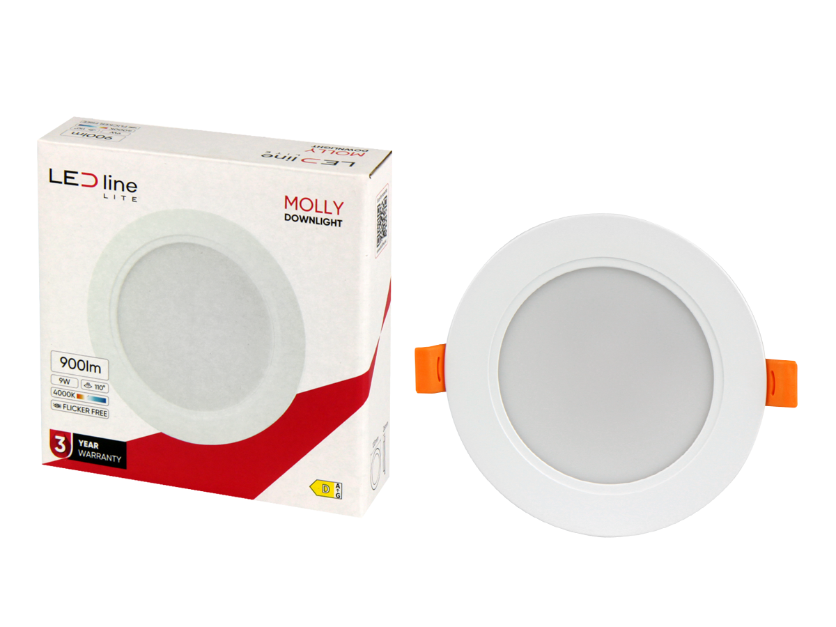 Downlight MOLLY 4000K 9W 900lm rond IP20 Wit LITE