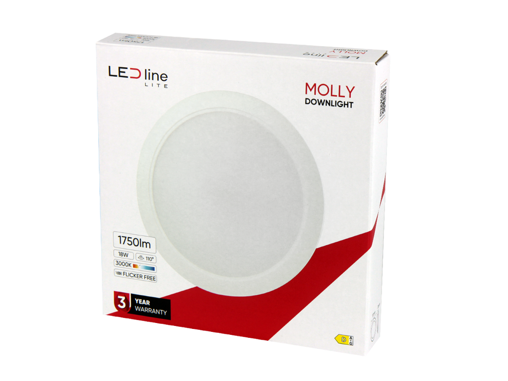 Downlight MOLLY 3000K 18W 1750lm rond IP20 Wit LITE