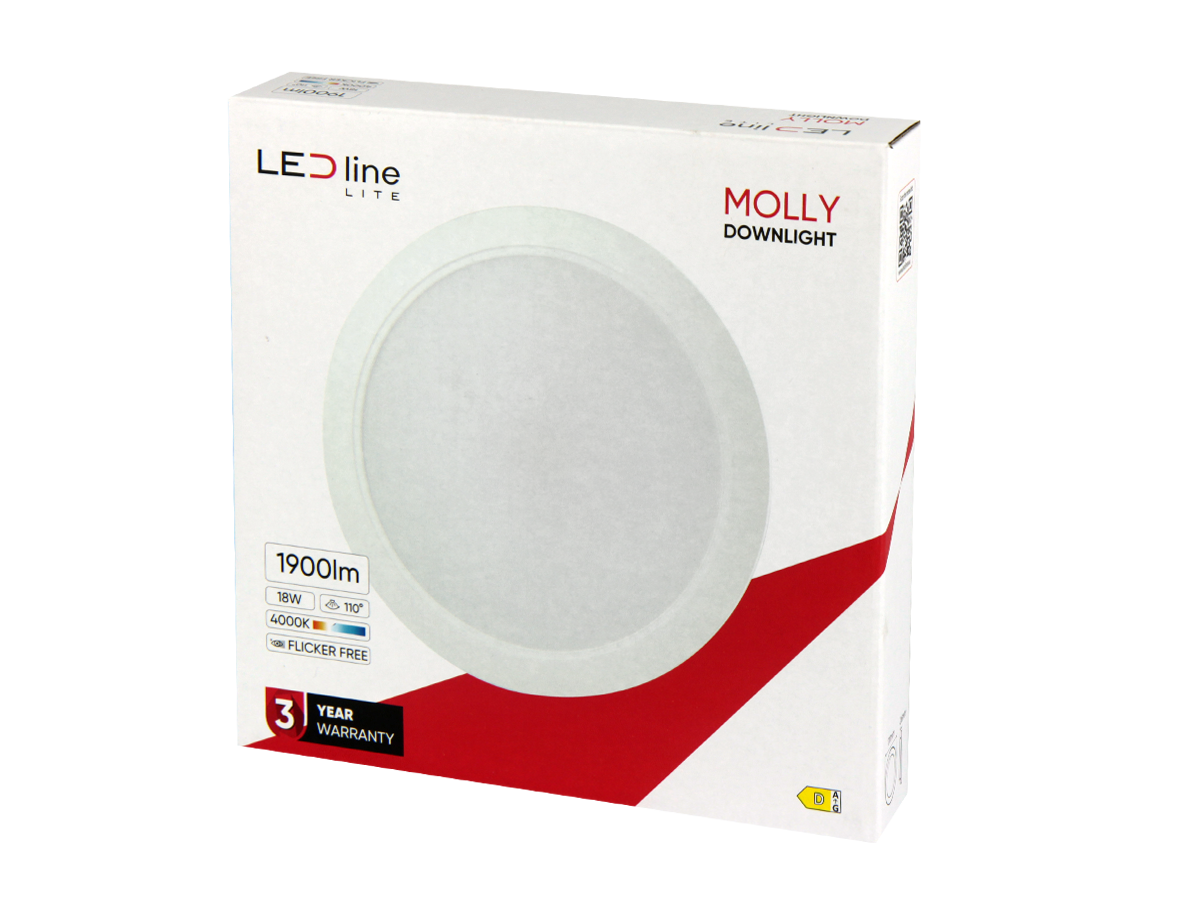 Downlight MOLLY 4000K 18W 1900lm rond IP20 Wit LITE