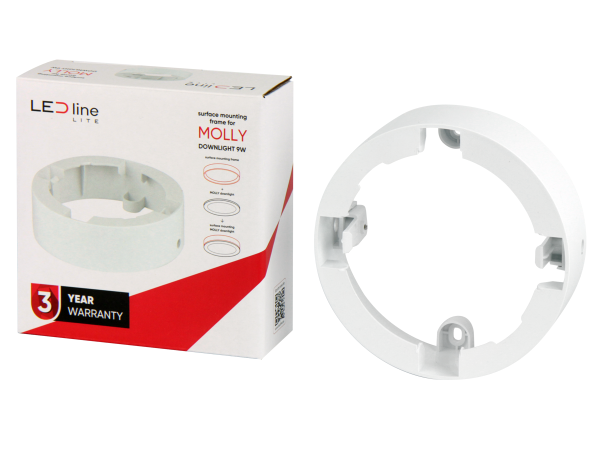 Downlight MOLLY Frame rond voor oppervlaktemontage 9W wit LITE