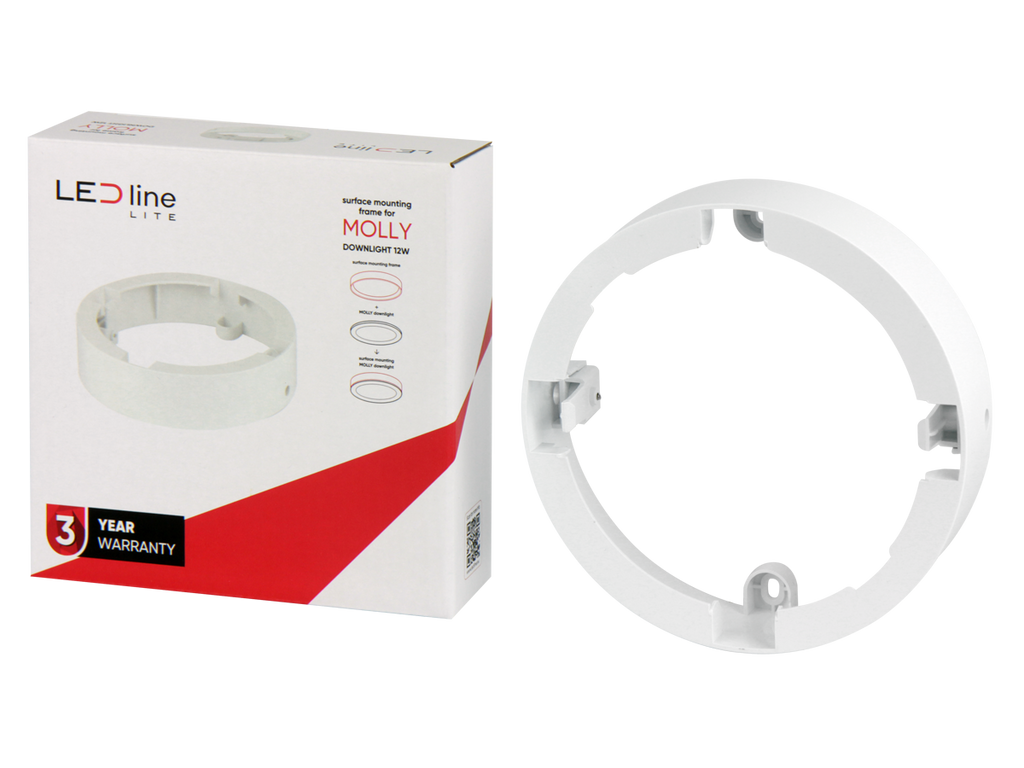 Downlight MOLLY Frame rond voor oppervlaktemontage 12W wit LITE
