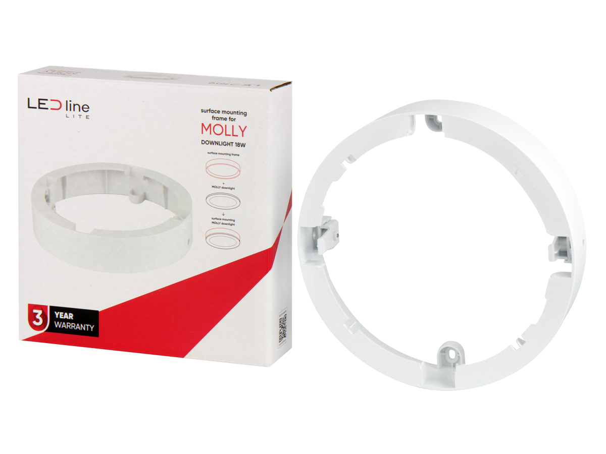 Downlight MOLLY Frame rond voor oppervlaktemontage 18W wit LITE