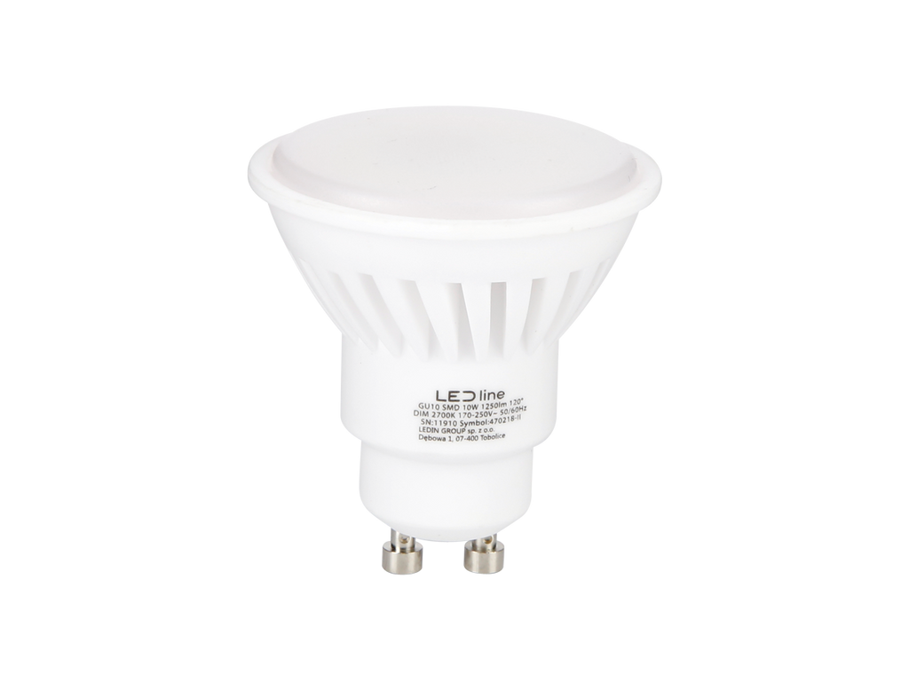LED-lamp GU10 2700K 10W 1250lm 230V 120 ° DIM Keramiek PRIME