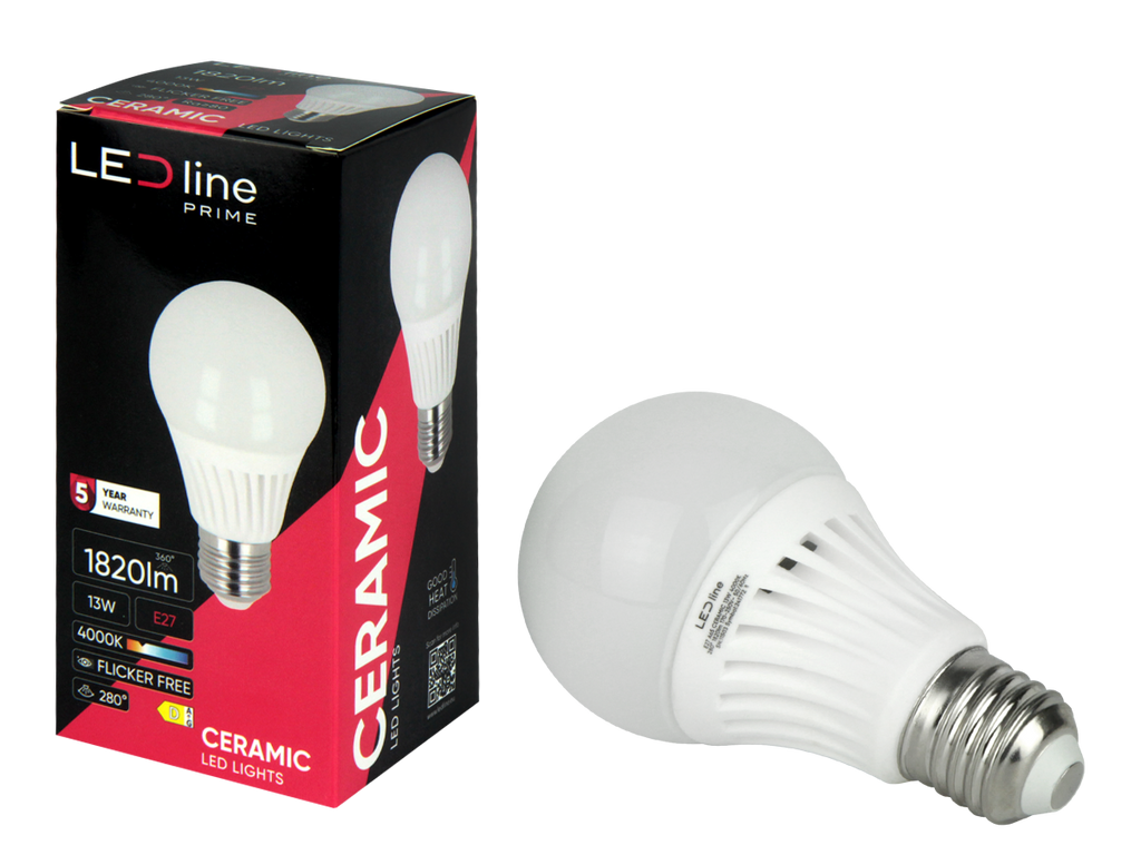 LED line Lamp E27 2700K 13W 1820lm 230V 280° A65 Keramiek PRIME