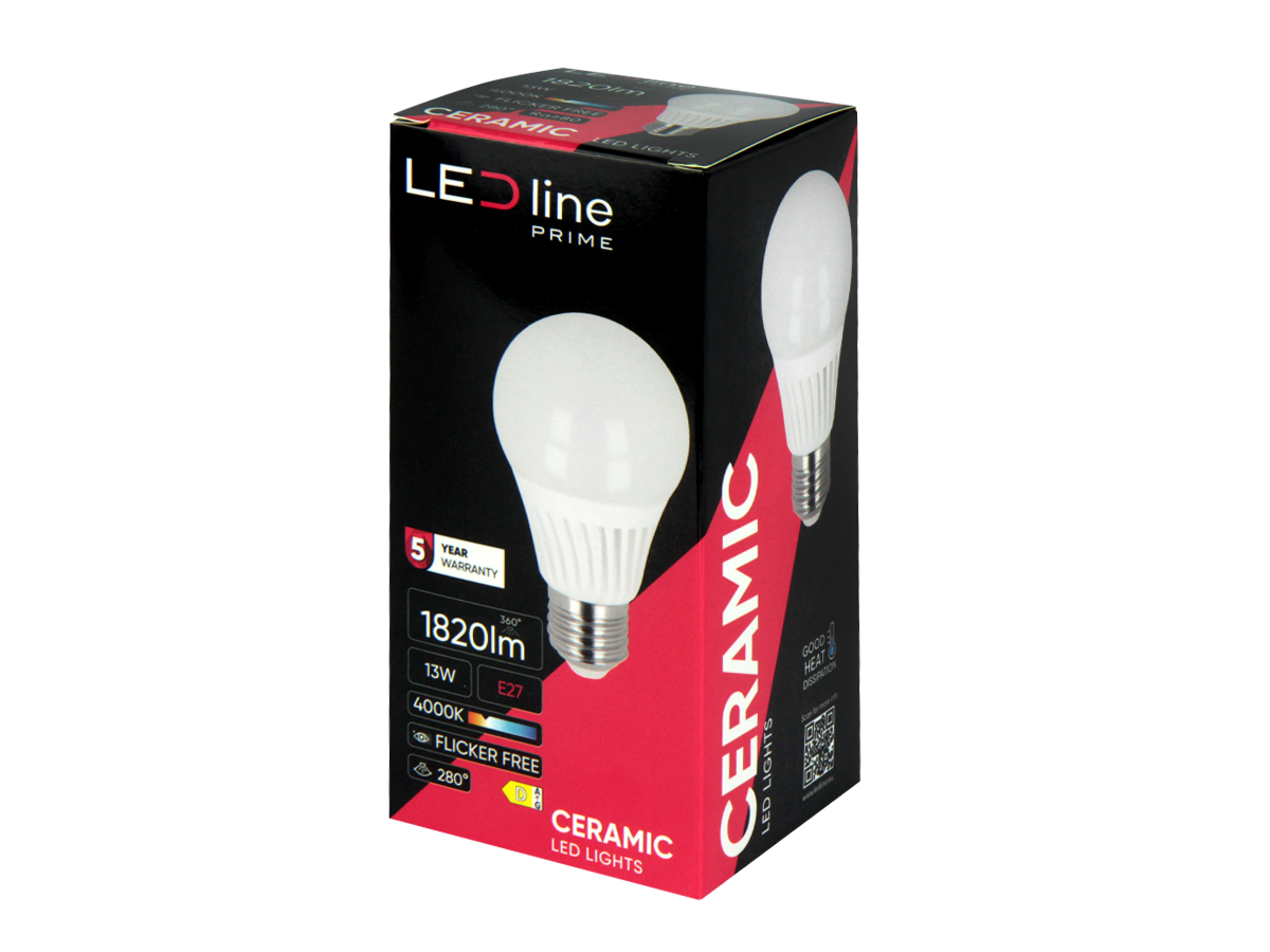 LED line Lamp E27 2700K 13W 1820lm 230V 280° A65 Keramiek PRIME