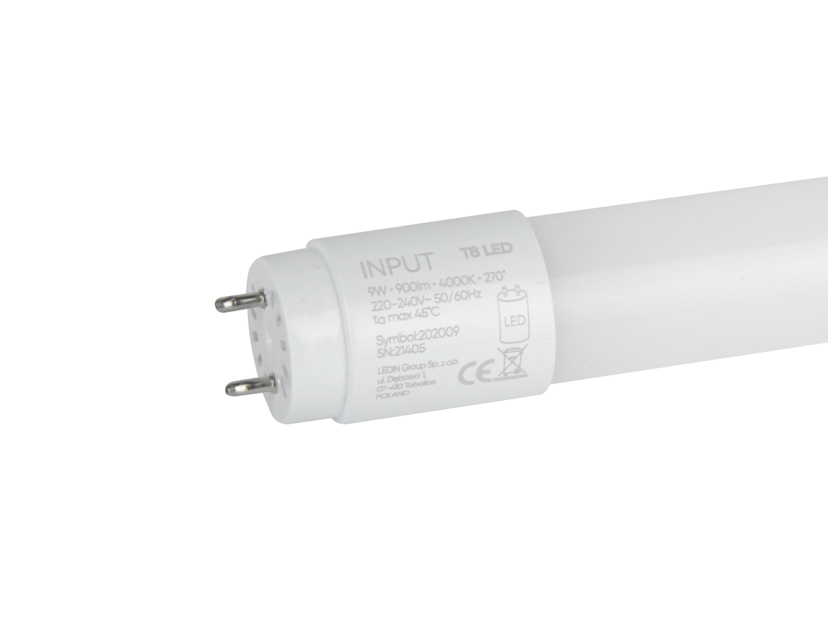 LED lamp T8 G13 4000K 9W 900lm 230V 270 ° LITE glas