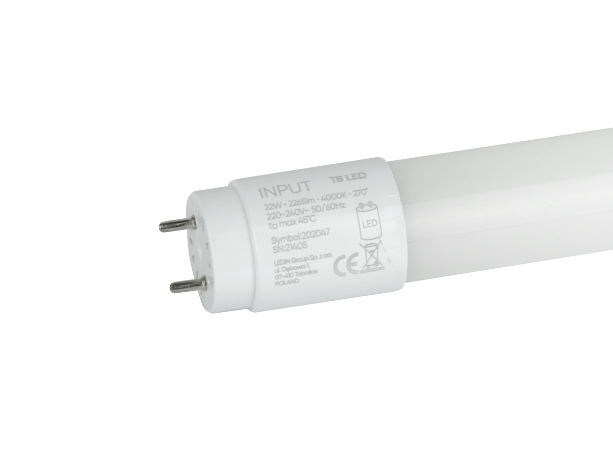 LED lamp T8 G13 6500K 22W 2265lm 230V 270 ° LITE glas