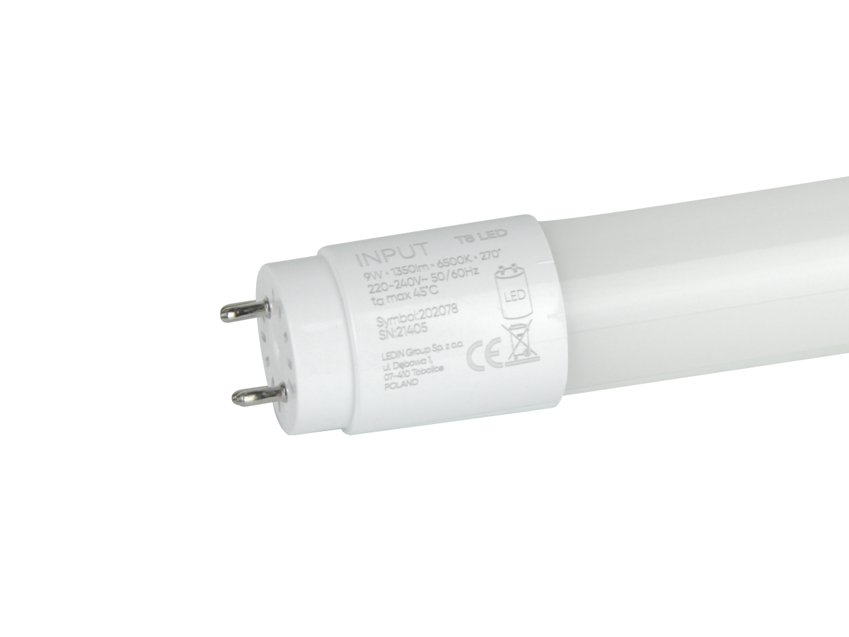LED-lamp T8 G13 6500K 9W 1350lm 230V 270 ° PRIME glas