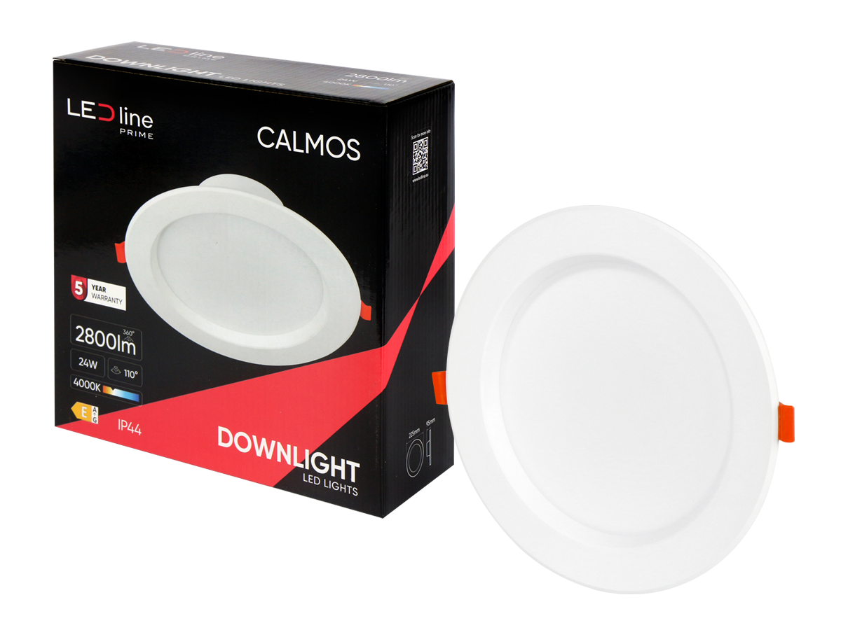 Downlight CALMOS 4000K 24W 2800lm rond IP44 Wit PRIME