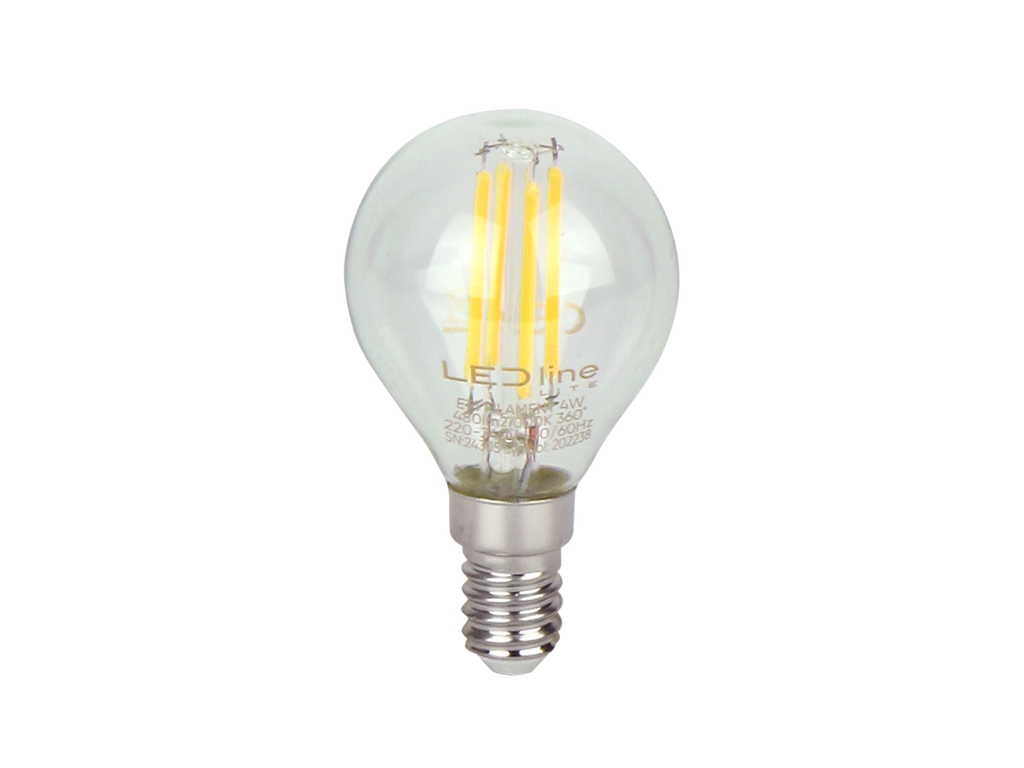 LED-lamp E14 2700K 4W 480lm 230V 360 ° FILAMENT G45 LITE Glas