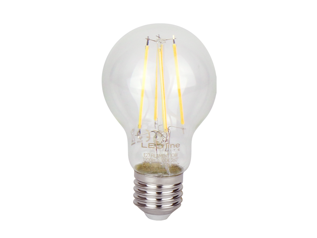 LED-lamp E27 2700K 10W 1200lm 230V 360° FILAMENT A60 Glas LITE