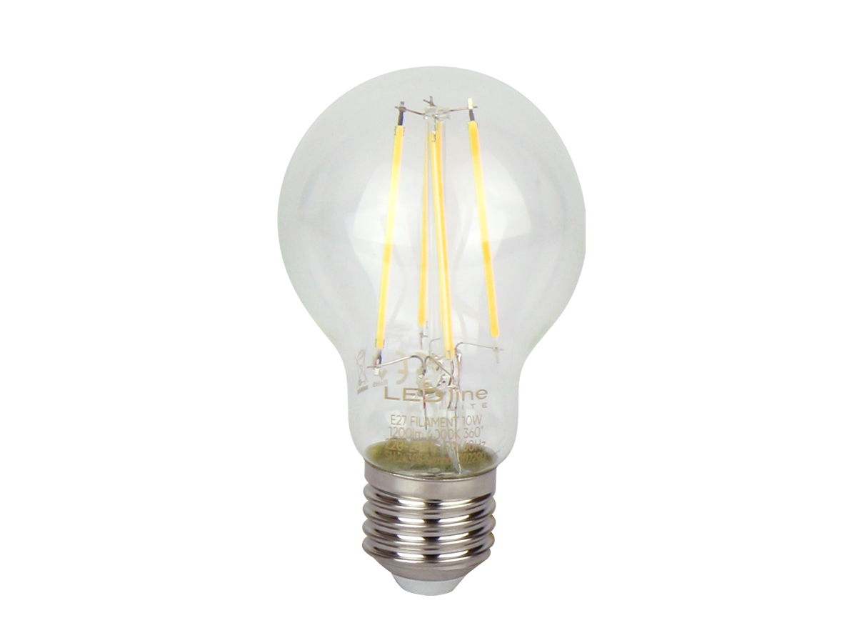LED-lamp E27 4000K 10W 1200lm 230V 360° FILAMENT A60 Glas LITE
