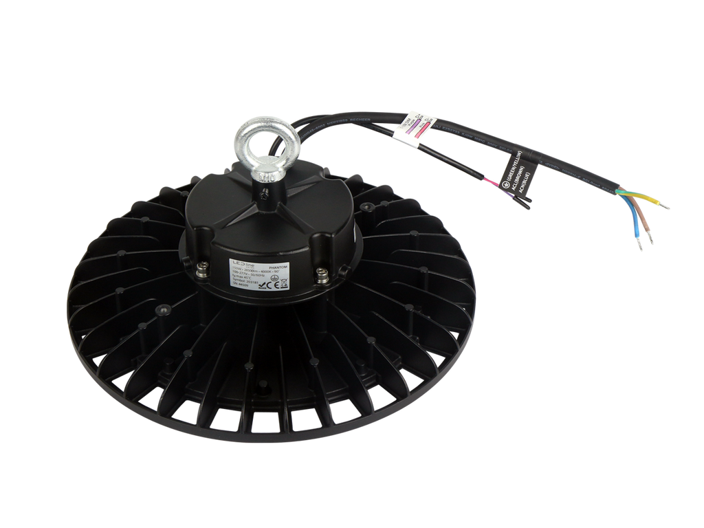 Highbay Armatuur PHANTOM 4000K 150W 28500lm 120° IP65 zwart PRIME DALI