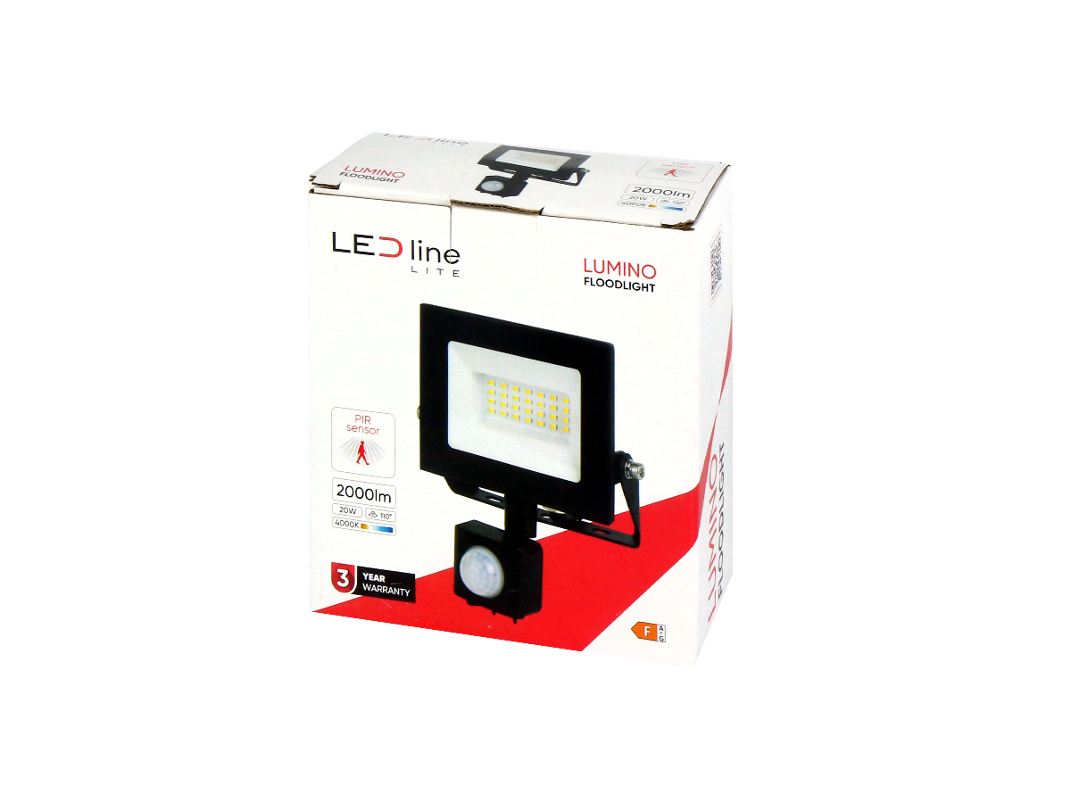 LED line LUMINO 4000K 20W 2000lm 120° IP65/44 LITE bewegingssensor