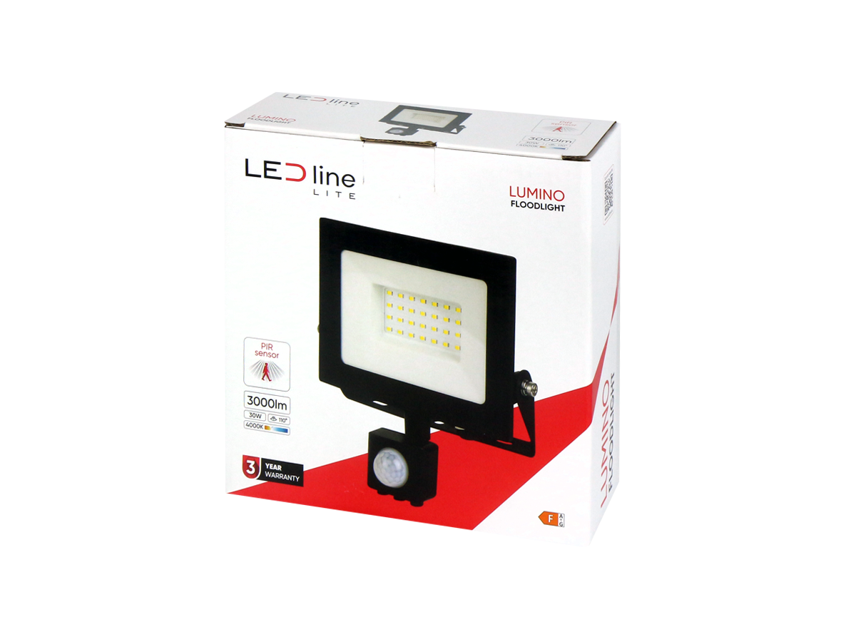 LED line LUMINO 4000K 30W 3000lm 120° IP44 LITE bewegingssensor