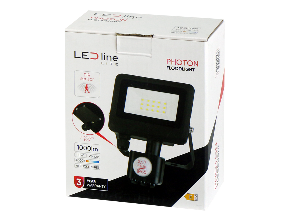 Floodlight PHOTON 4000K 10W 1000lm 120° IP65 LITE bewegingssensor