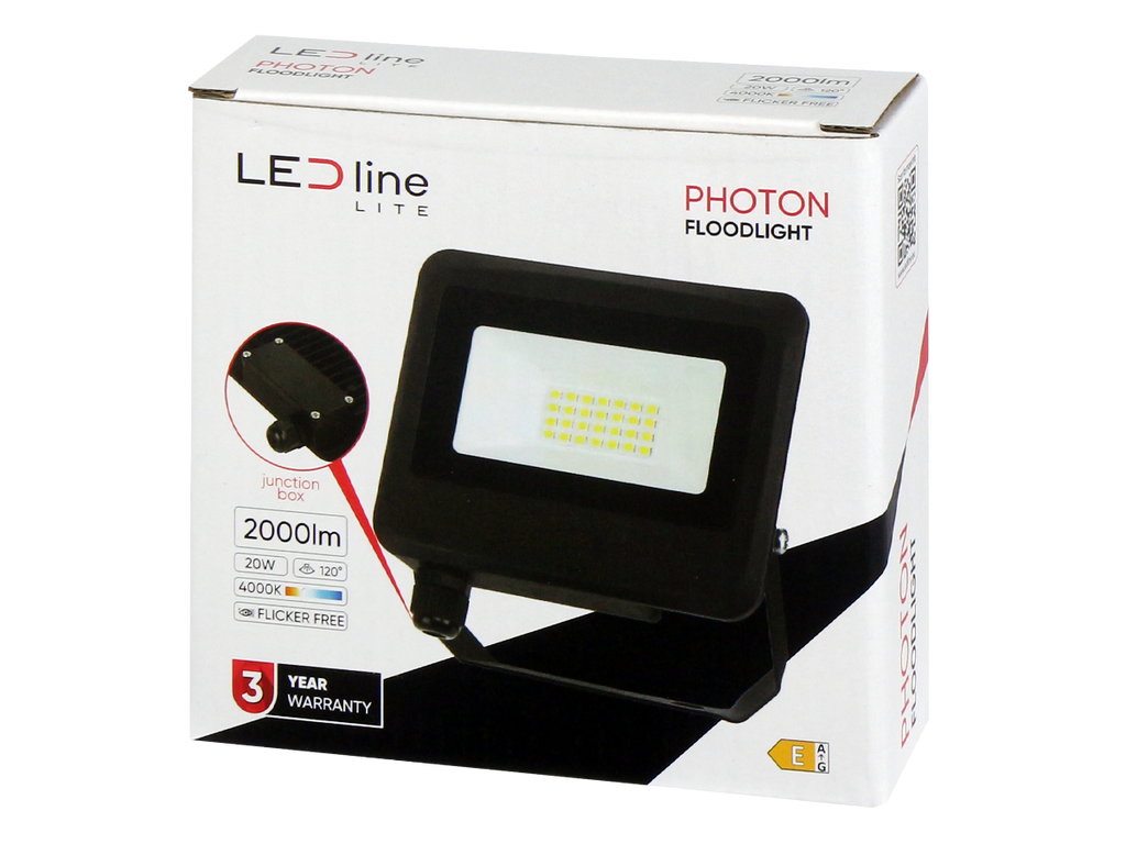 Floodlight PHOTON 4000K 20W 2000lm 120° IP65 LITE
