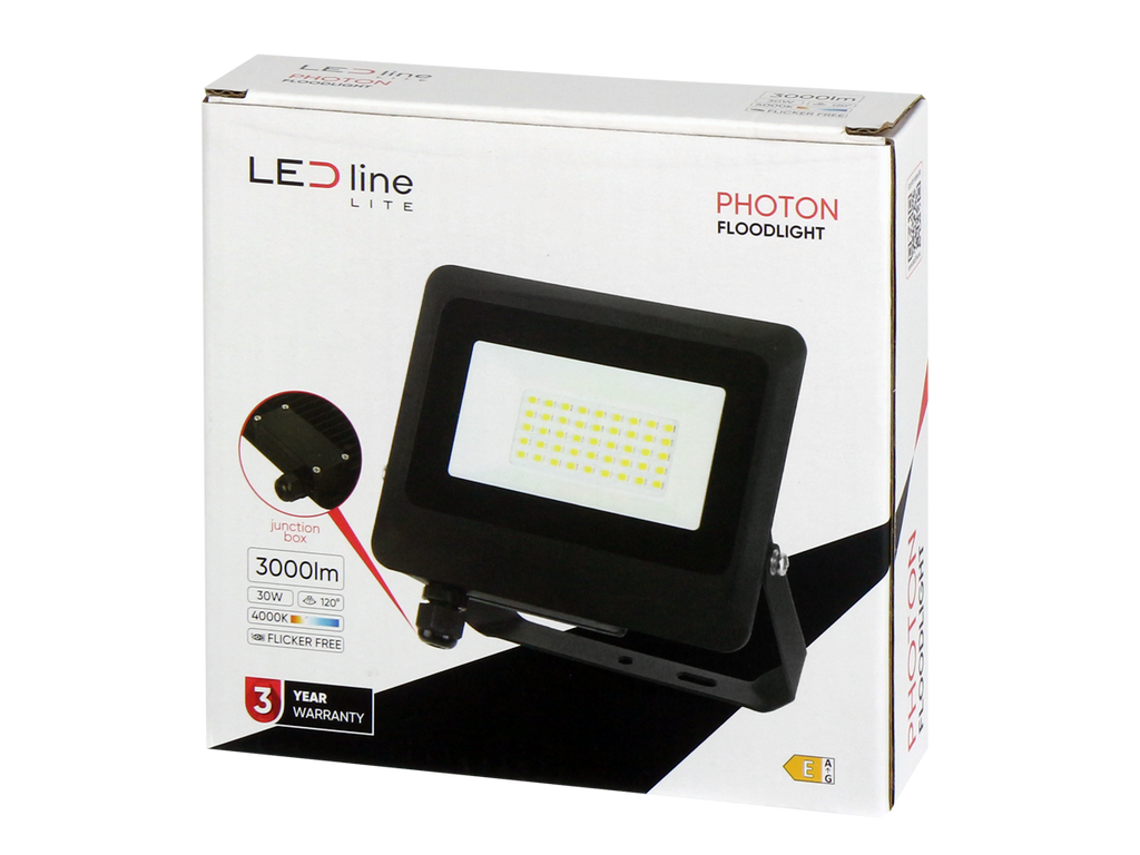 Floodlight PHOTON 4000K 30W 3000lm 120° IP65 LITE