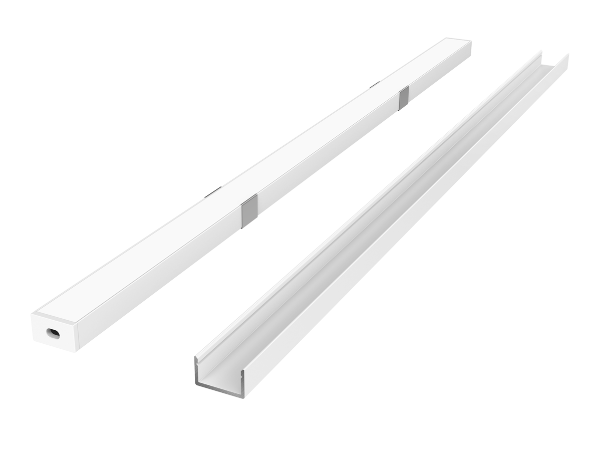 Wit aluminium oppervlak profiel 2m - PRIME set