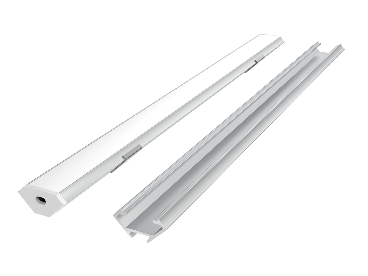 Hoekprofiel aluminium zilver 2m - PRIME set
