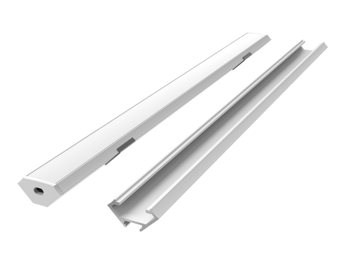 Aluminium hoekprofiel wit 3m - PRIME set