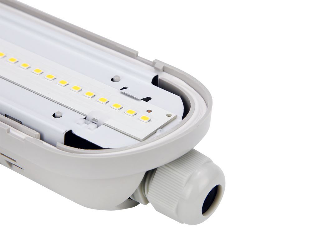 Hermetische armatuur LINKER 4000K 30W 4500lm IP65 120cm grijs PRIME noodmodule LAW 3h AT