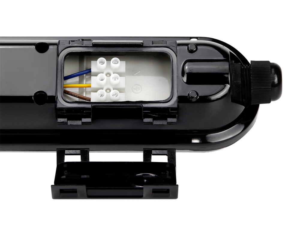 LED line hermetische armatuur LINKER 4000K 40W 6000lm IP65 120cm zwart PRIME noodmodule LAW 3h AT