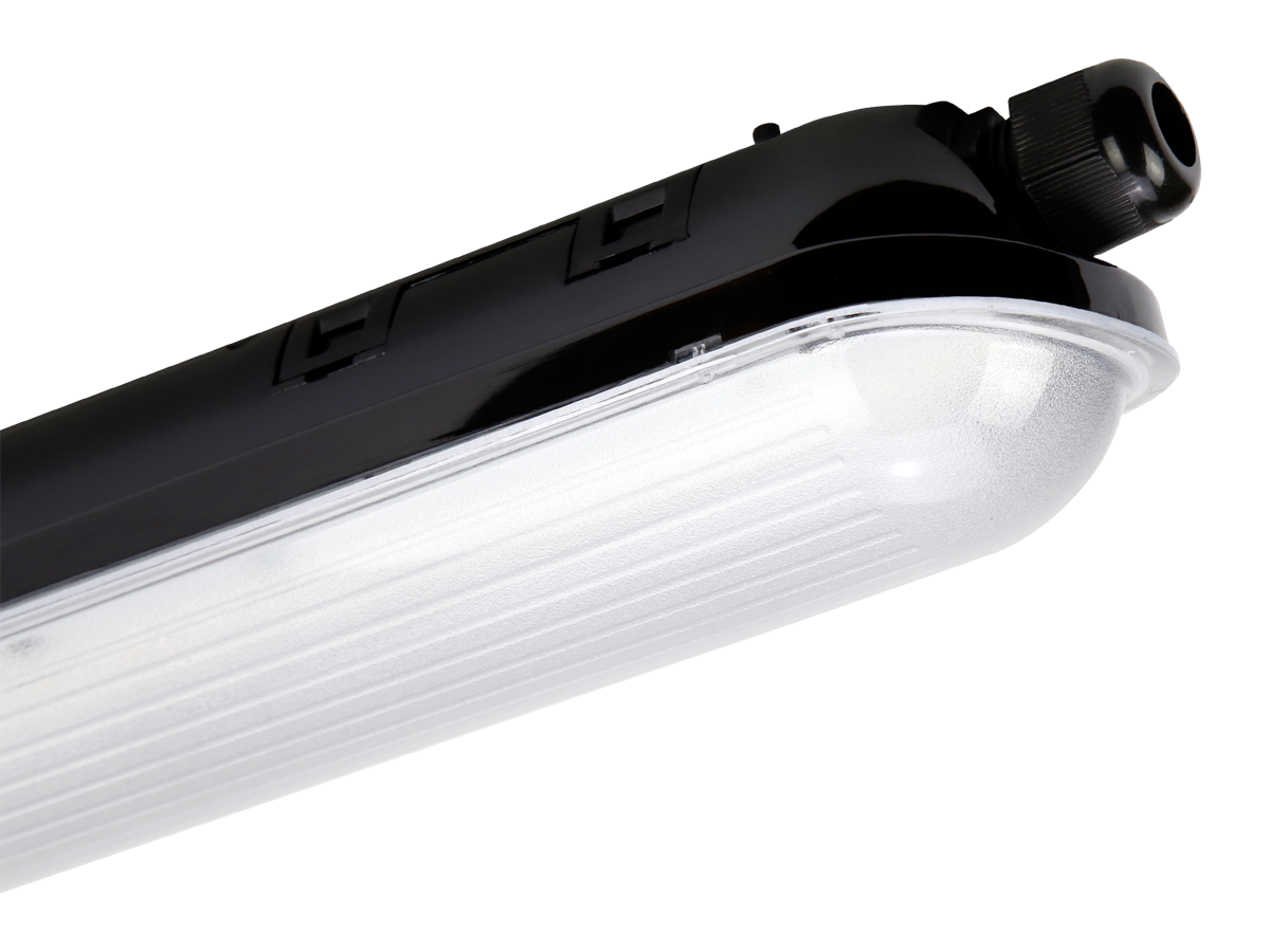 LED line hermetische armatuur LINKER 4000K 40W 6000lm IP65 120cm zwart PRIME noodmodule LAW 3h AT