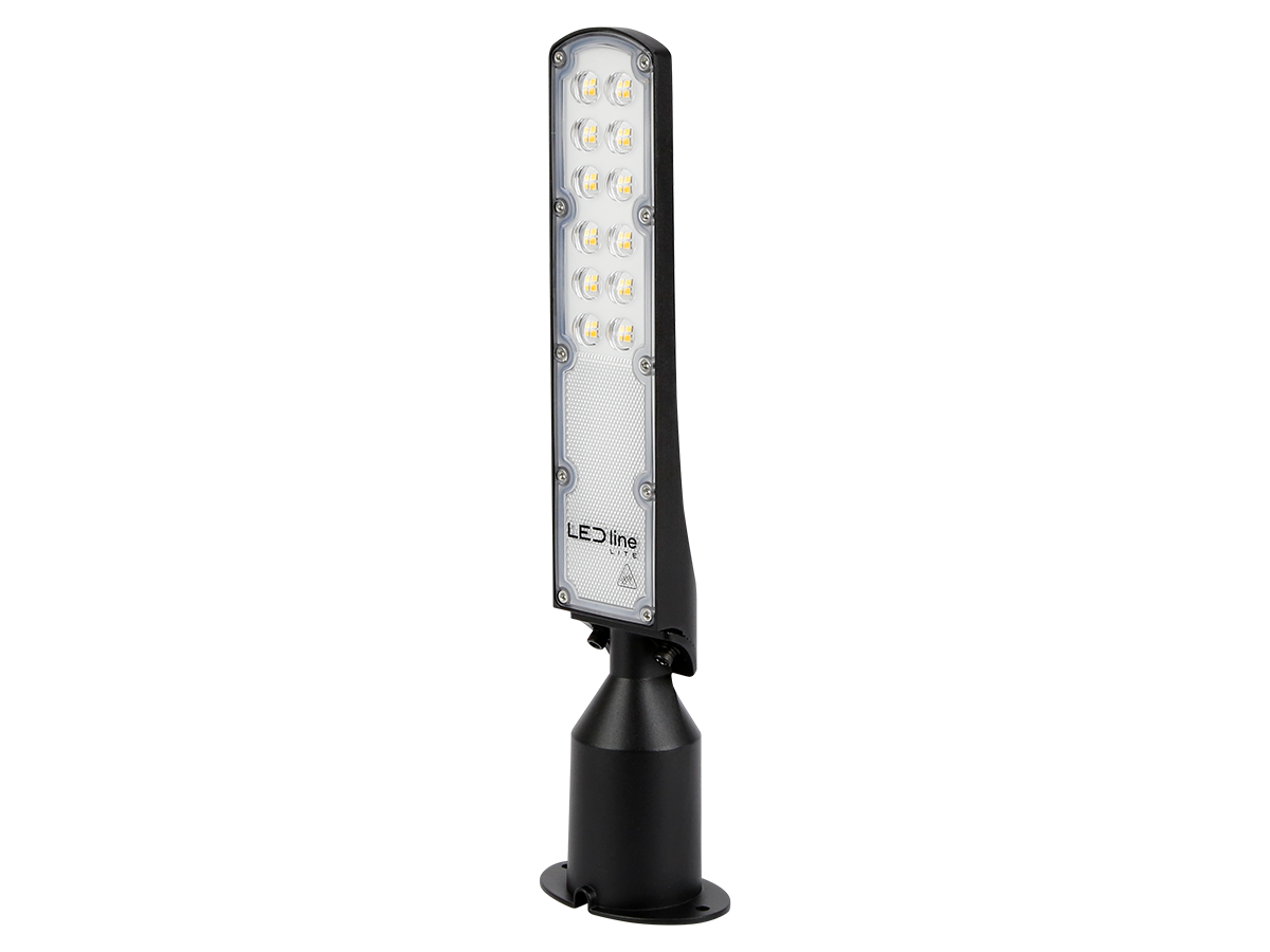 LED line straatarmatuur FLAMINGO 4000K 30W 3000lm IP65 zwart LITE