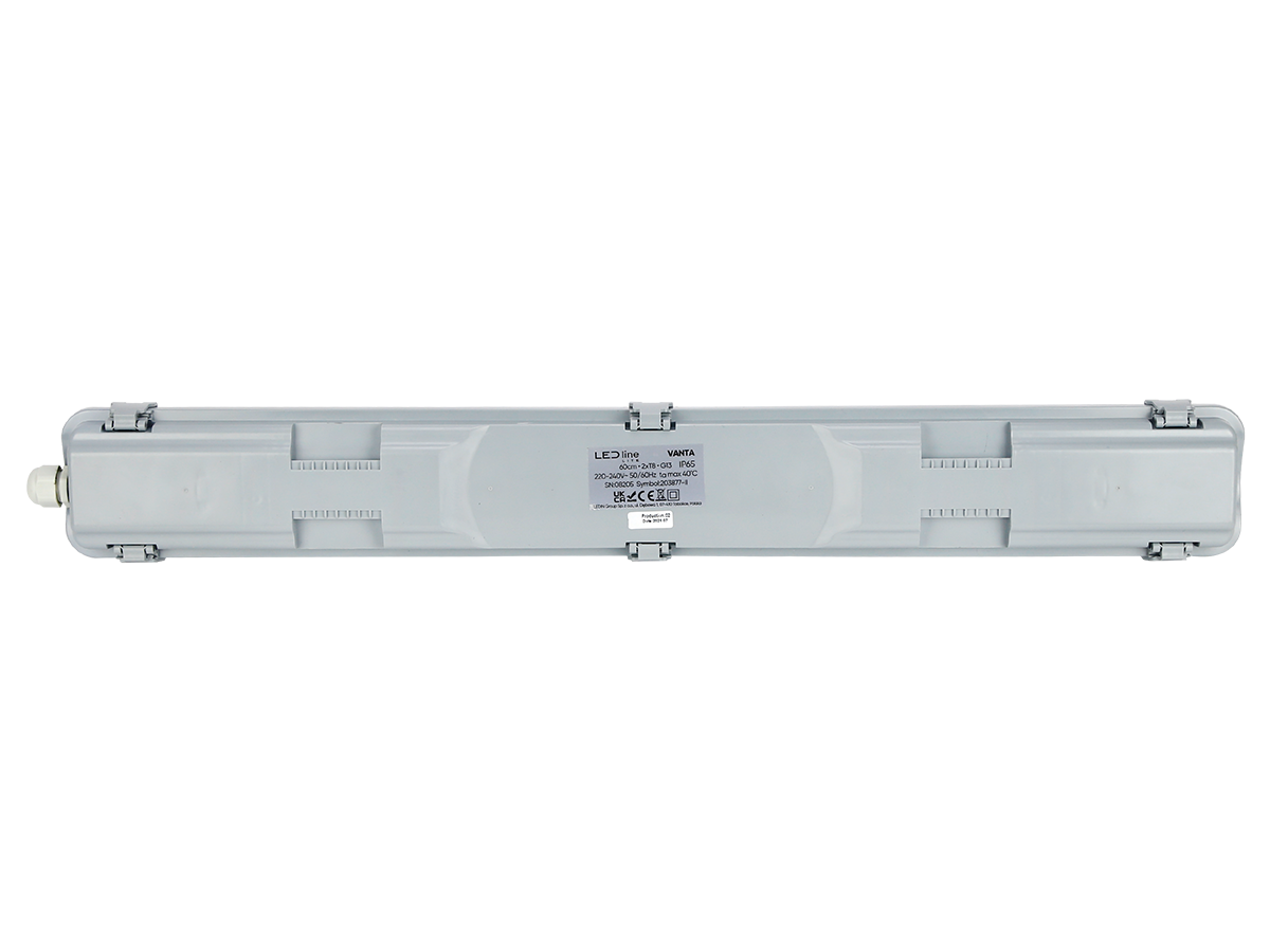 Hermetische armatuur VANTA 2xT8 LED IP65 60cm grijs ABS/PS LITE