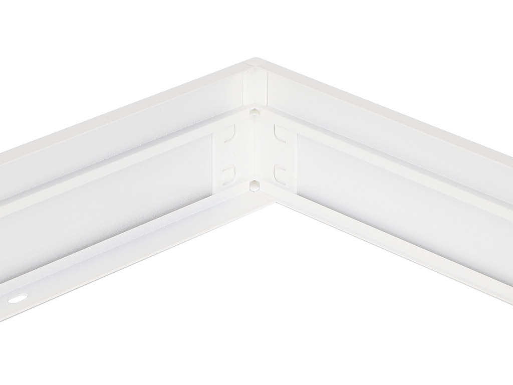Montagerand voor panelen 30x120 H62mm wit opvouwbaar LITE