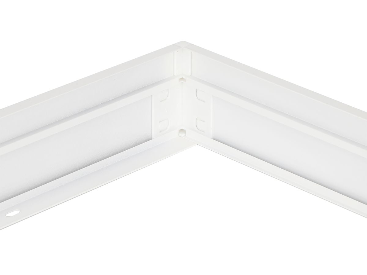 Montagerand voor panelen 30x120 H62mm wit opvouwbaar LITE