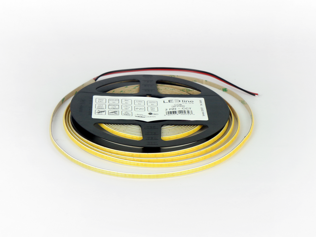 LED-strip 600 COB 24V 2700K-6500K CCT 8W IP20 2PIN 5mm 640lm/m PRIME