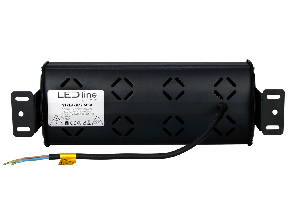 Highbay Armatuur STREAKBAY 4000K 50W 5000lm 120x60° IP65 zwart LITE