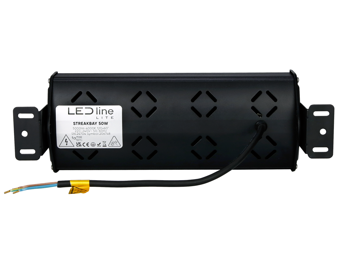 Highbay Armatuur STREAKBAY 4000K 50W 5000lm 120x60° IP65 zwart LITE