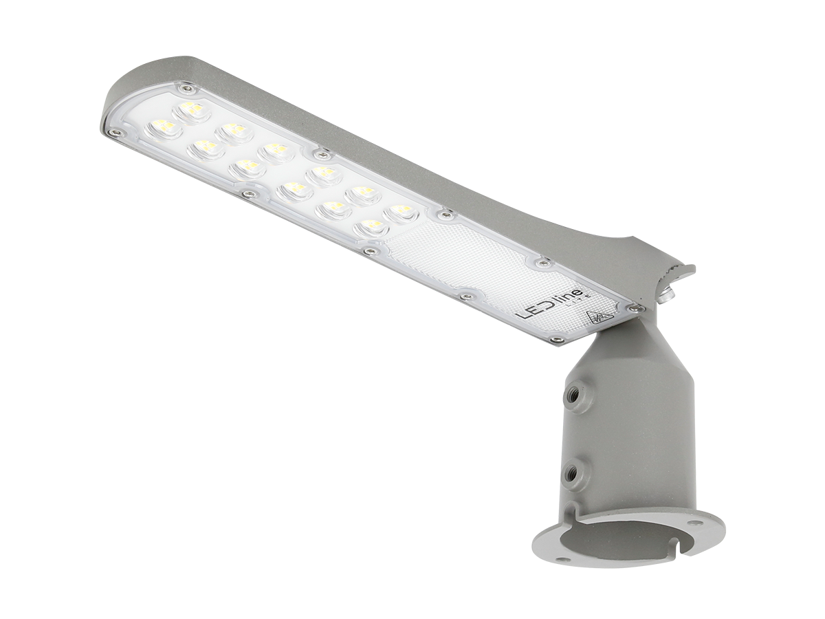 Wegverlichting Armatuur FLAMINGO 4000K 30W 3000lm IP65 grijs LITE schemeringssensor
