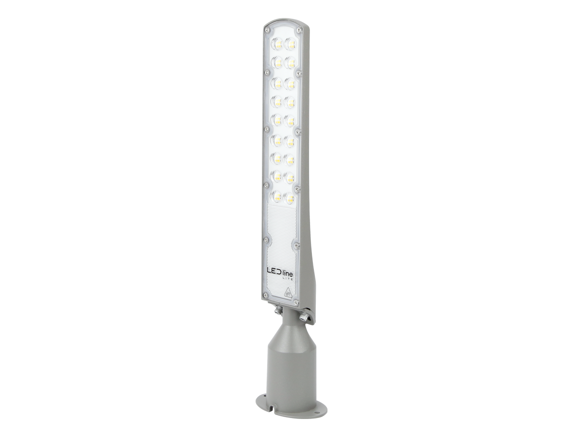 Wegverlichting Armatuur FLAMINGO 4000K 50W 5000lm IP65 grijs LITE schemeringssensor