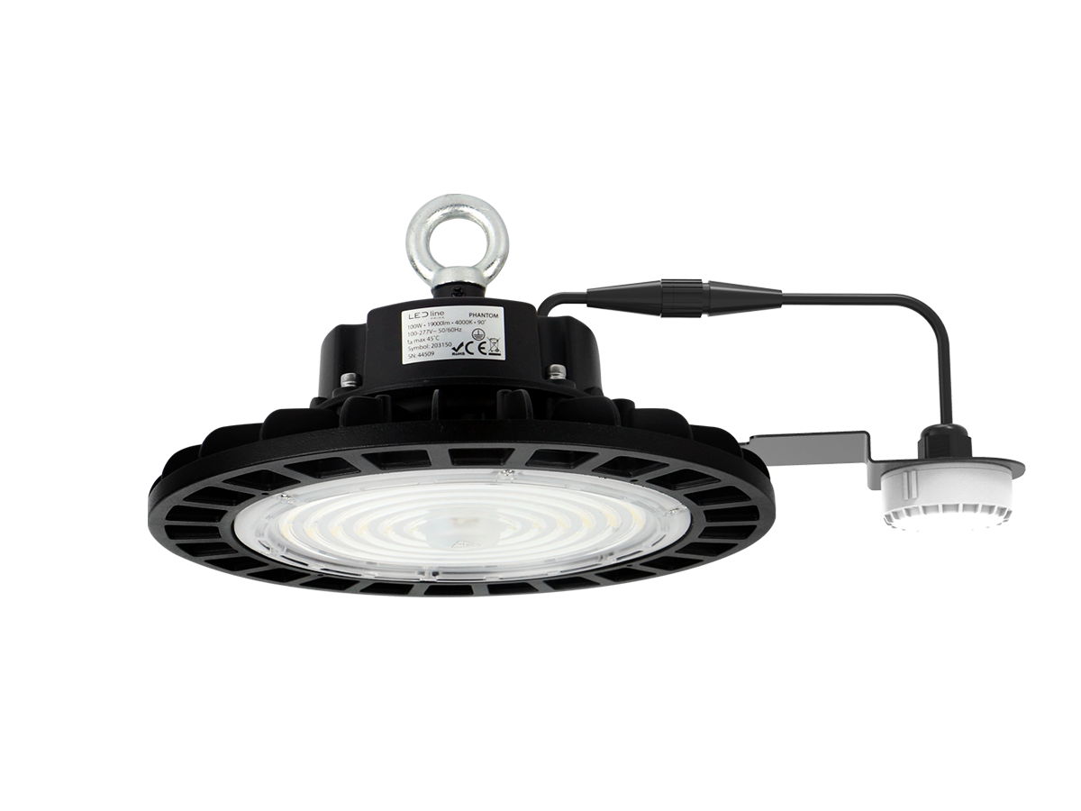 Highbay Armatuur PHANTOM 4000K 100W 19000lm 120° IP65 zwart PRIME MV 1-10V