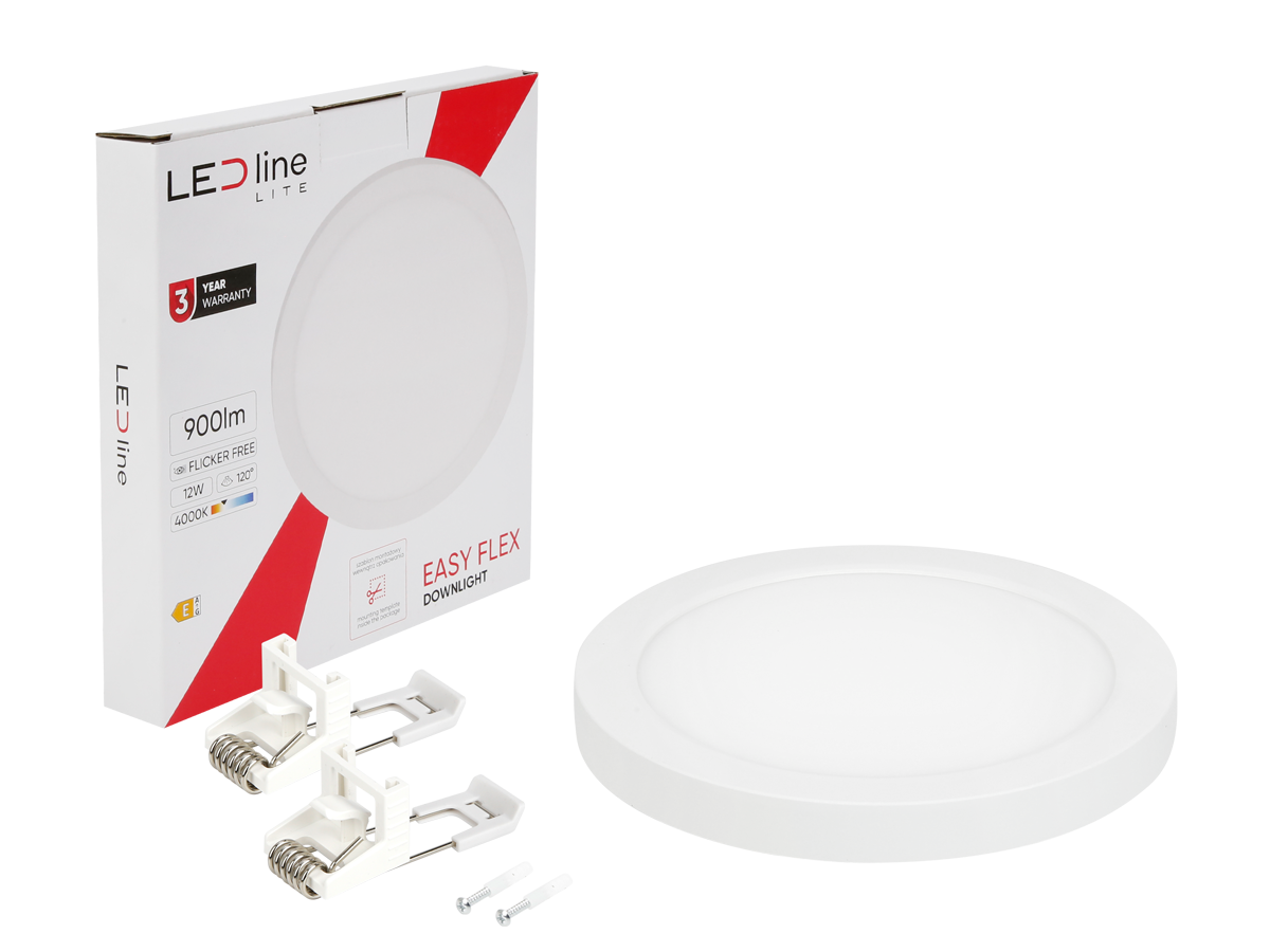Downlight EASY FLEX 4000K 12W 900lm rond IP20 Wit LITE