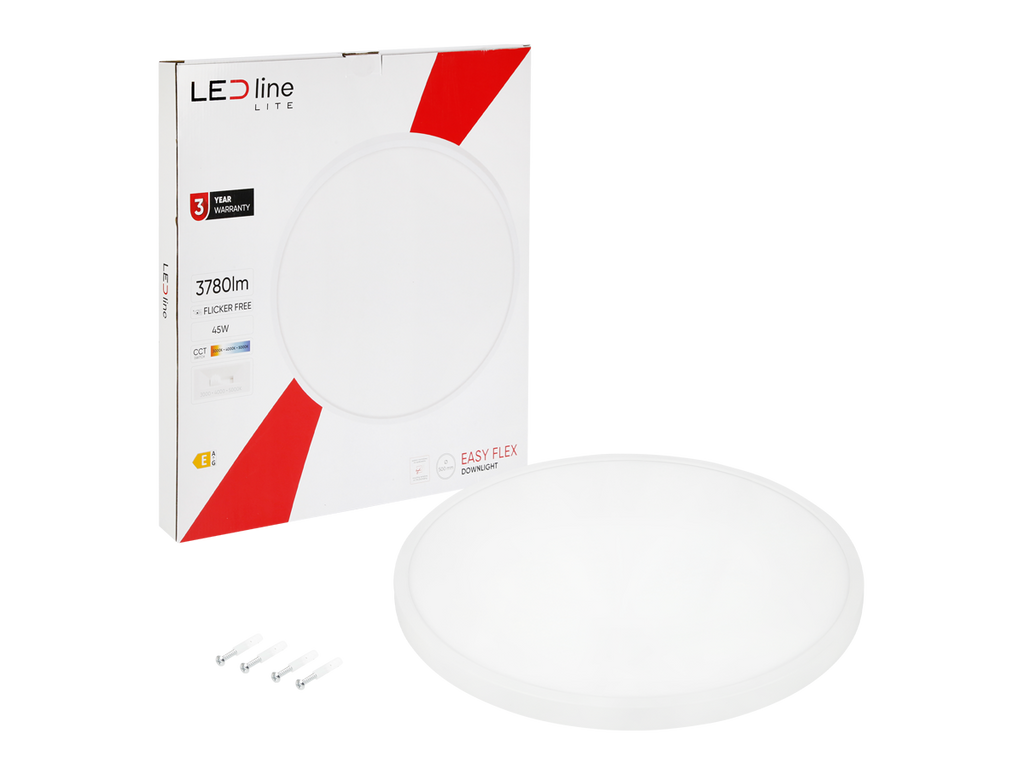 Downlight EASY FLEX 3CCT(3K/4K/5K) 45W 4050lm rond IP20 Wit LITE