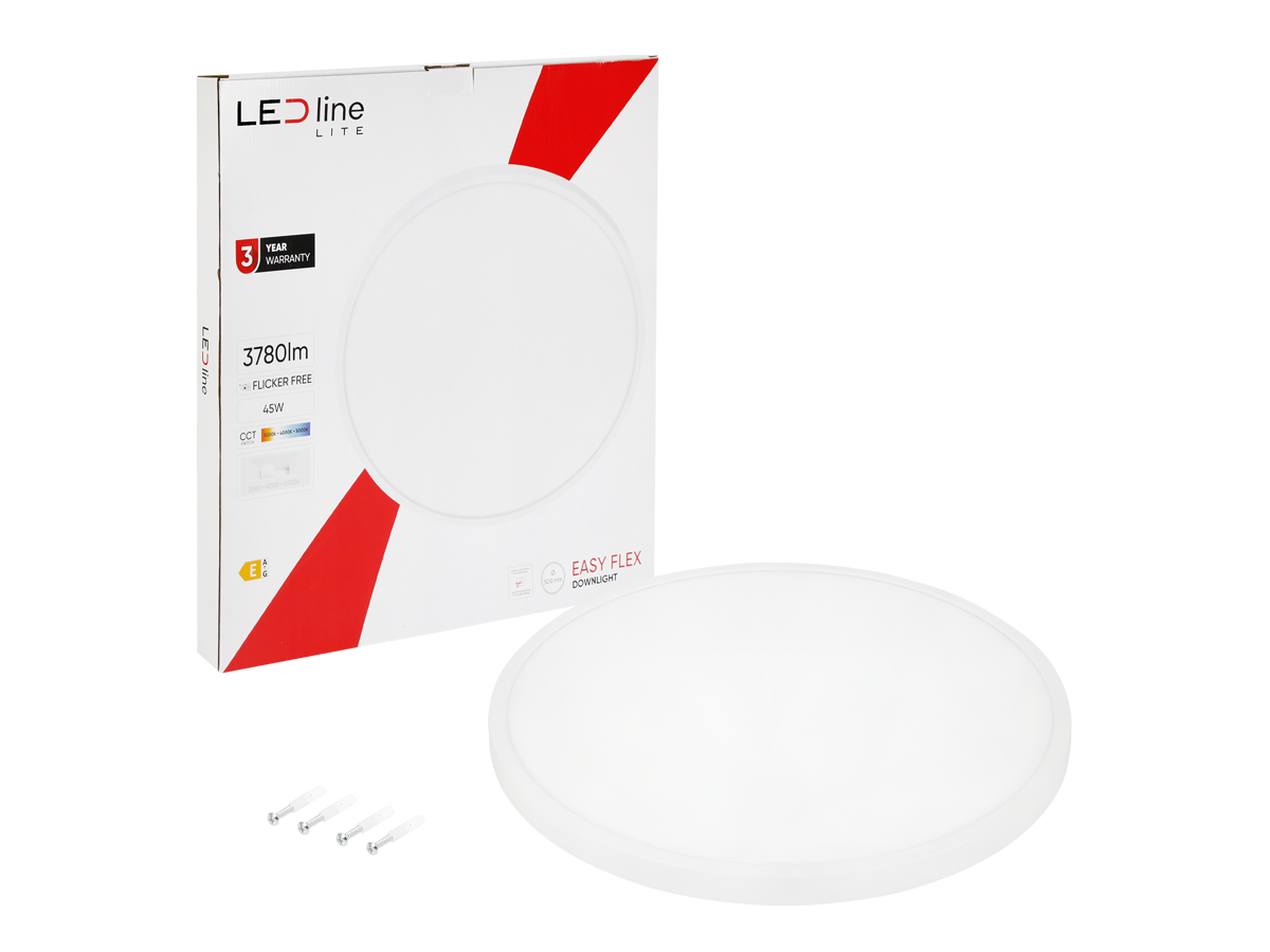 Downlight EASY FLEX 3CCT(3K/4K/5K) 45W 4050lm rond IP20 Wit LITE