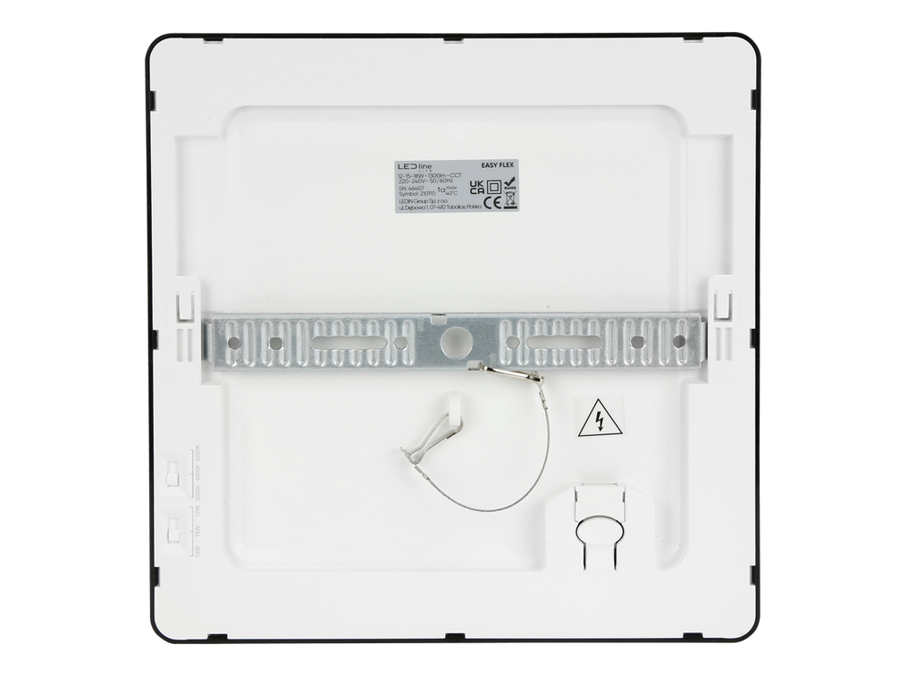 Downlight EASY FLEX 3CCT(3K/4K/5K) 12/15/18W 1440lm vierkant IP20 zwart LITE