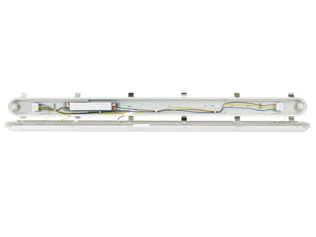 LED line hermetische armatuur RANGER 3CCT 3K/4K/5K 10-40W 6000lm IP66 120cm grijs PRIME noodmodule LAW 3h AT