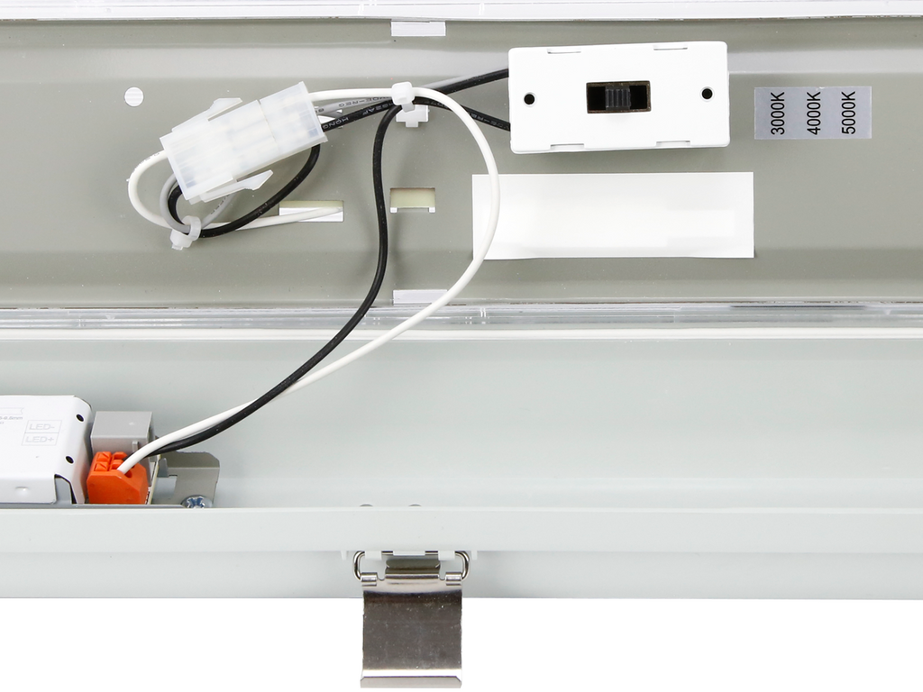 Hermetische armatuur RANGER 3CCT 3K/4K/5K 10-40W 6000lm IP66 120cm grijs PRIME noodmodule CAW 3h AT CNBOP