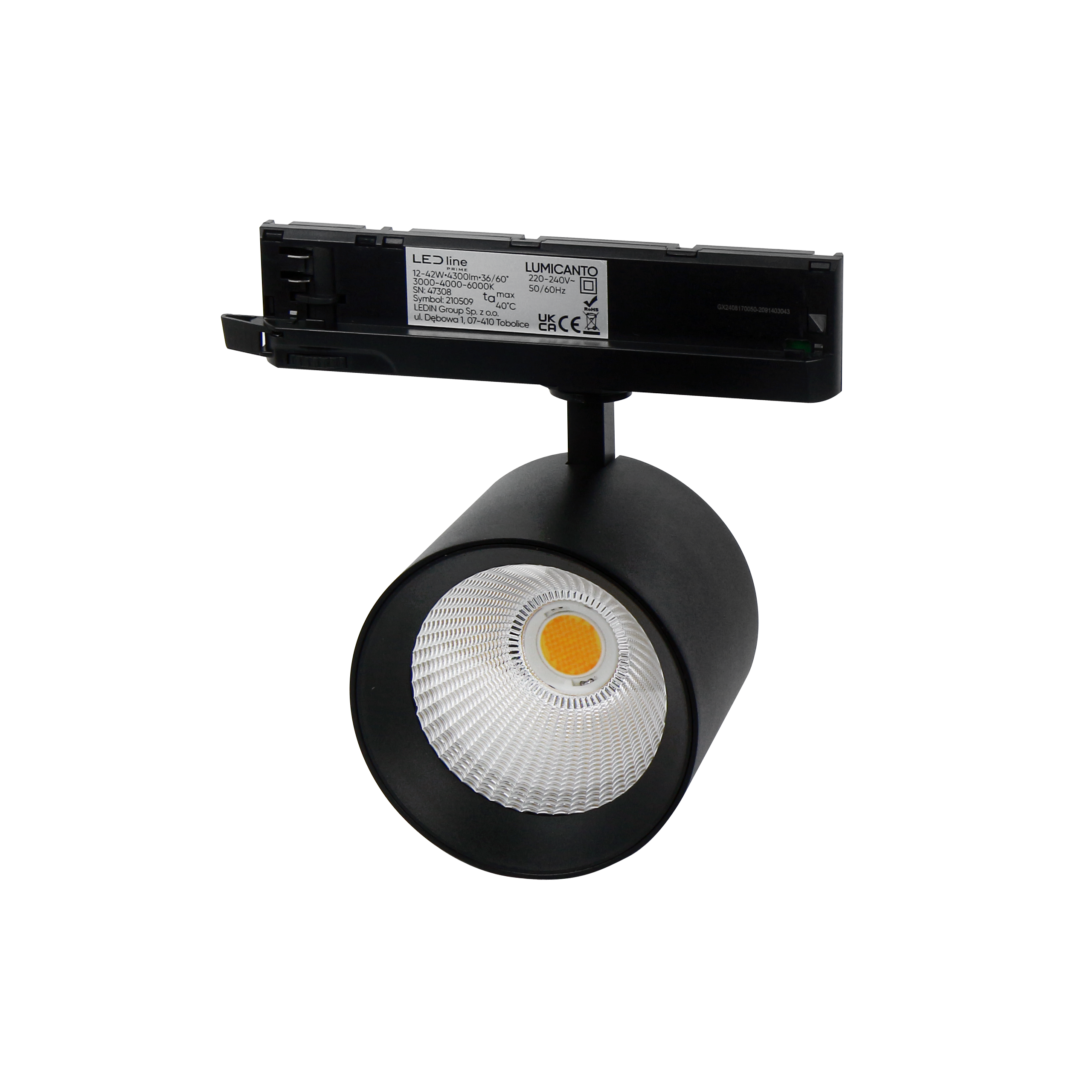 Spoorlicht LUMICANTO 12-42W CCT 36/60° zwarte PRIME