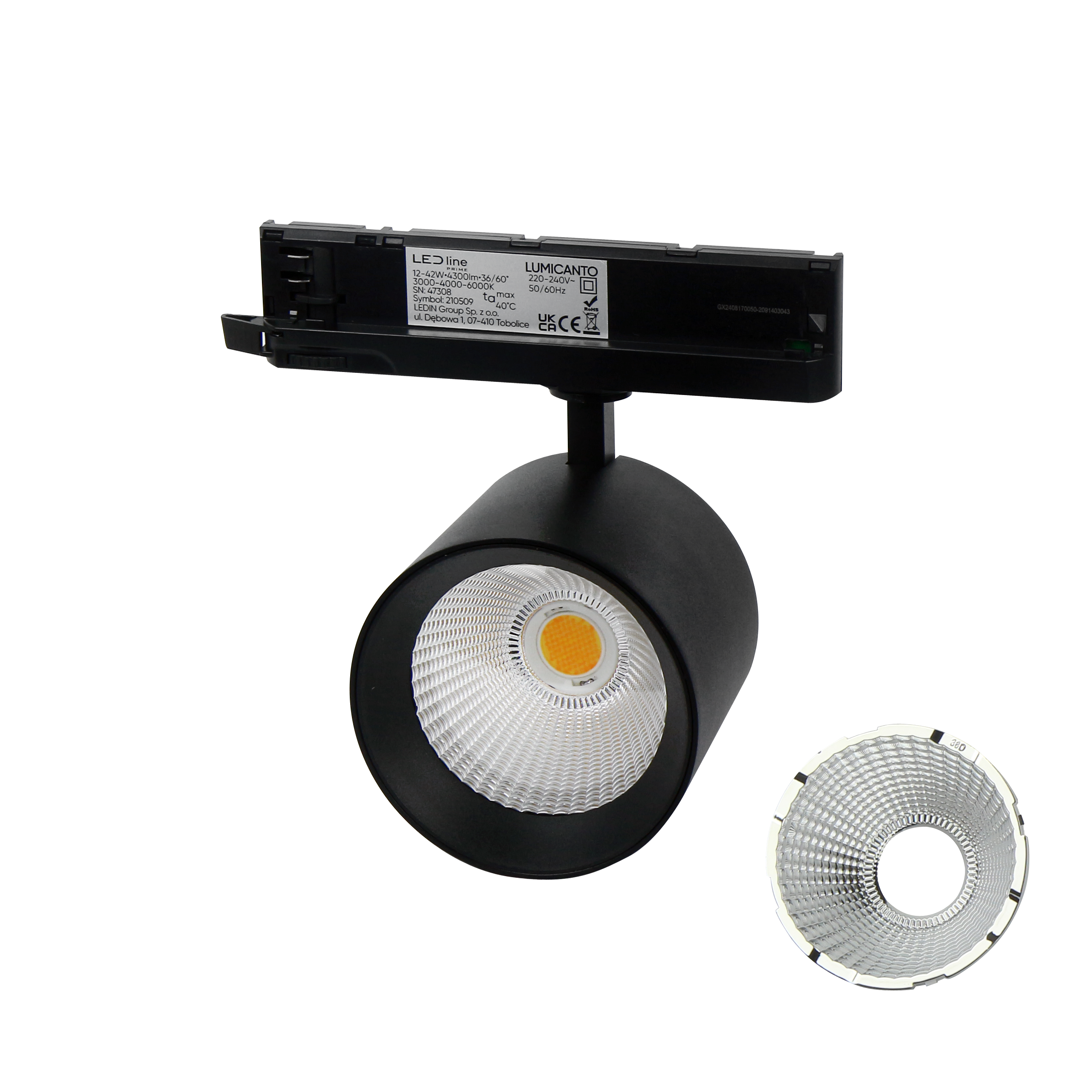 Spoorlicht LUMICANTO 12-42W CCT 36/60° zwarte PRIME