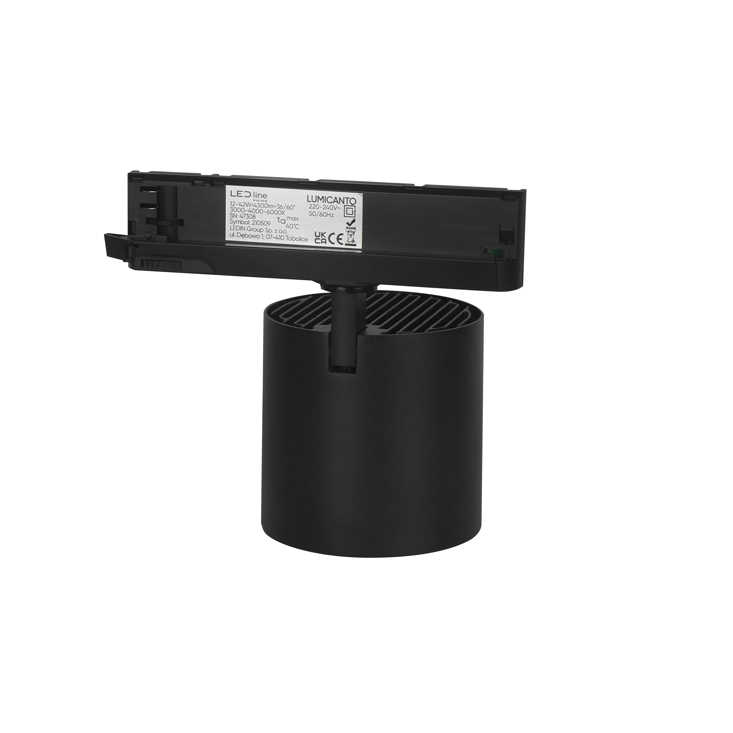 Railspot LUMICANTO 6-20W CCT 36/60° zwart PRIME