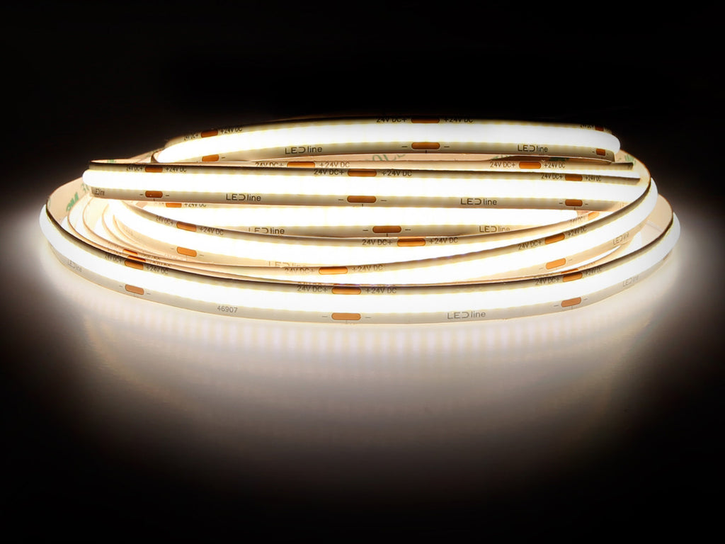LED-strip 480 COB 24V 3000K 11W IP20 8mm 5m 1100lm/m PRIME