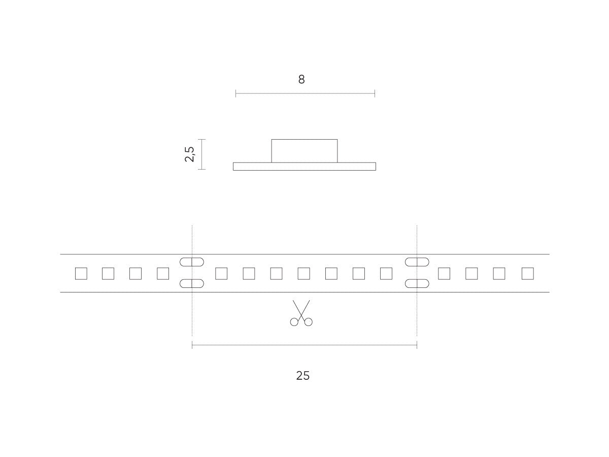 LED-strip 600/5m SMD 12V 3000K 9.6W IP20 8mm 5m 960lm/m PRIME