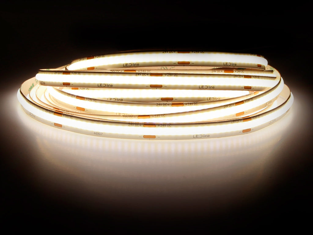 LED tape 320 COB 24V 3000K 5W IP20 8mm 5m 500lm/m PRIME